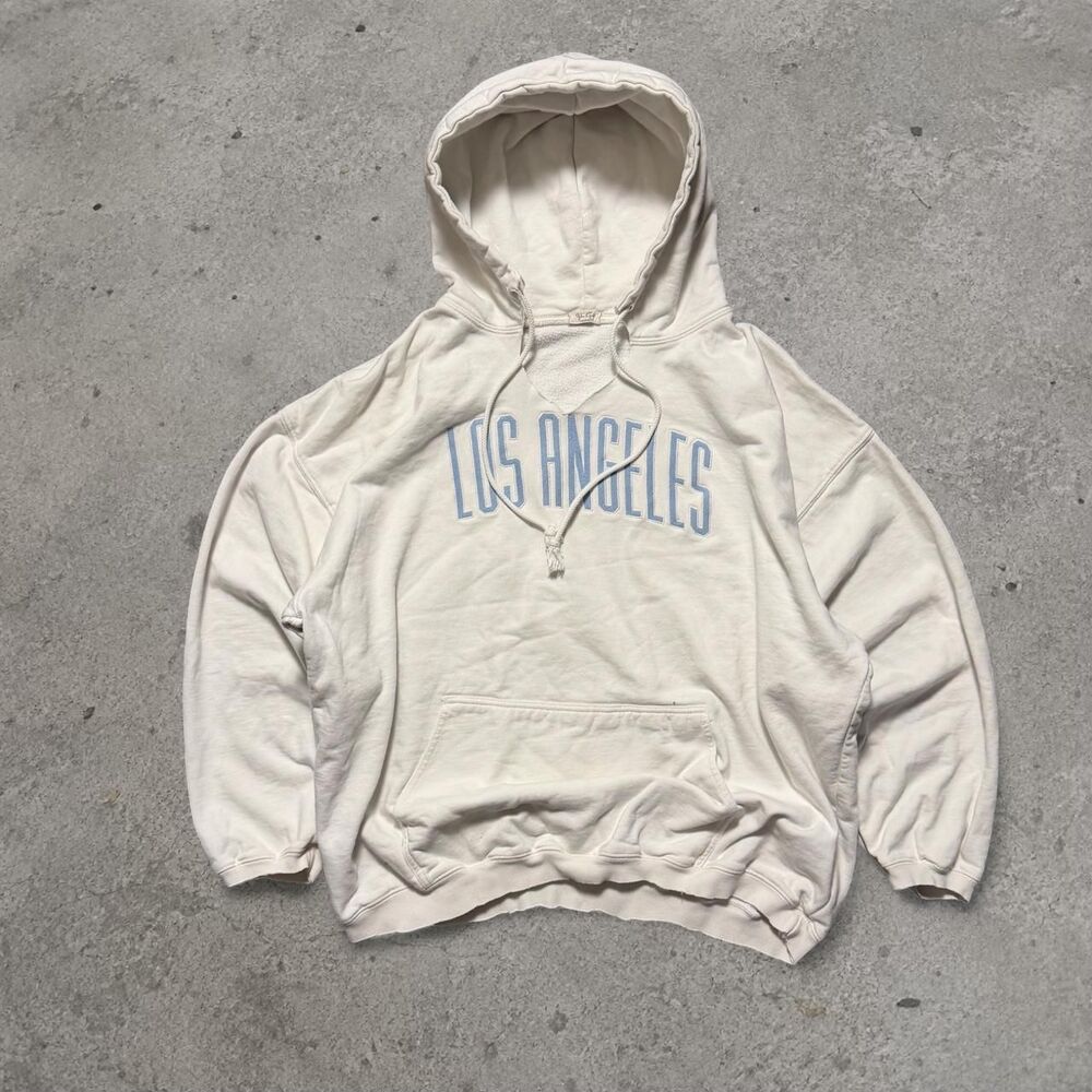 John Galt Brand Melville Baggy Embroidered Los Angeles Hoodie One Size